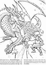 Coloring Dragon Pages Fire Dragons Breathing Smaug Realistic Printable Book Dover Publications Coloriage Adults Drawing Cool Color Zentangle Dessin Books sketch template