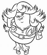 Trolls Coloring Poppy Personajes Troll Pelicula Sparkles sketch template
