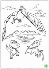 Coloring Dinokids Train Dinosaur Close Dino Tvheroes sketch template
