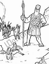 Goliath Biblical sketch template