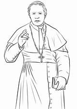 Pio Papa Padre Pius Pope Stampare sketch template
