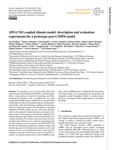 awi cm coupled climate model description  evaluation experiments   prototype post