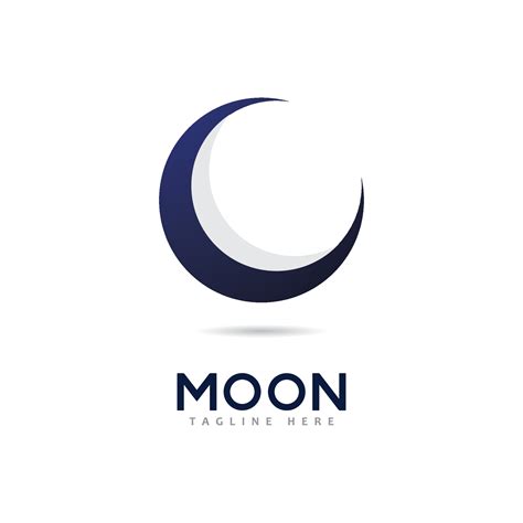 plantilla de diseno de icono de vector de logotipo de luna