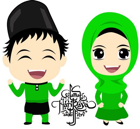hijab cartoon png gambar islami