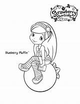 Coloring Strawberry Shortcake Blueberry Muffin Pages Girl Friend sketch template