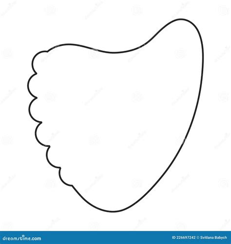 guitar pick vector iconoutline vector icon isolated  white