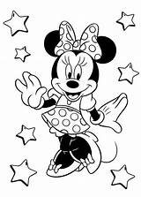 Minnie Mouse Coloring Pages Disney Drawing Mini Printable Outline Color Print Stars Birthday Kids Sheet Simple Mickey Getdrawings Cartoon Icon sketch template