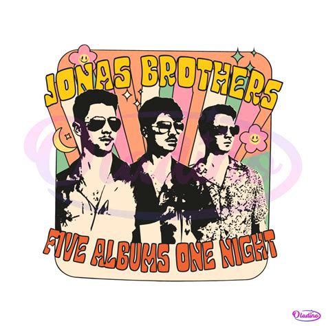 retro jonas brothers nick joe kevin jonas svg cutting file