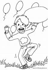 Happy Coloring Pages Print Hellokids Balloons Color Online sketch template