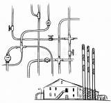 Canalisations Pipelines Sketch Vectors Vecteurs Kiev Usine sketch template