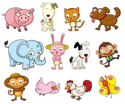 cartoon animals  vector graphics everypixel