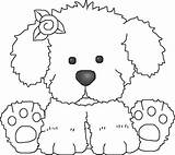Coloring Dog Pages Easy Puppy Cute Kids Dogs Stamps Color Printable Digi Colouring Puppies Sheets Embroidery Bichon Book Flickr Patterns sketch template