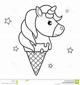 Coloring Unicorn Ice Cream Pages Popsicle Vector Cartoon Cute Girls Incredible Inspirations Preschool Book Preschoolers Sheets Vectorified sketch template