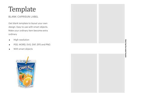 capri sun template  printable templates