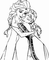 Elsa Anna Coloring Pages Printable Disney Princess Frozen Hug Ana Drawing Olaf Colouring Color Print Within Getcolorings Getdrawings Pdf Birthday sketch template