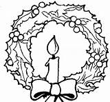 Para Natal Colorir Guirlanda Desenho Christmas Wreath Coloring Candle Gif sketch template
