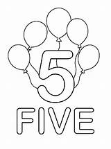 Coloring Number Pages Colouring Printable Preschool Sheet Numbers Worksheets Five Kids Print Ballons Popular Bulkcolor sketch template