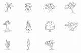 Trees Coloring Eleven Clip Sweetclipart sketch template