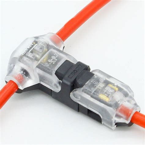 pcs transparent  type single wire cable connector terminal crimp lock quick alexnldcom