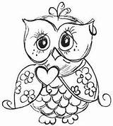 Coloring Pages Sheets Printable Owl Kids sketch template