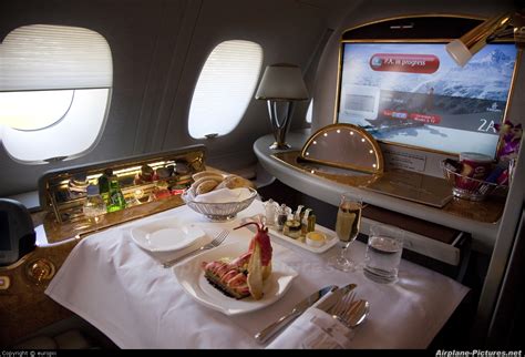 boss magazine a380 emirates firstclass cabin meal