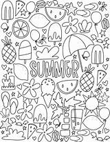 Summer Coloring Pages Printable Kids Sheets Adult Cute Choose Board Print sketch template