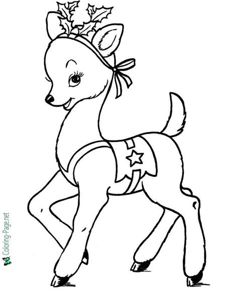 rudolph christmas coloring page