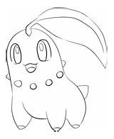 Coloring Chikorita Cyndaquil Pokemon Pages Generation sketch template