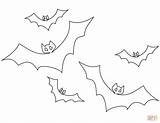 Coloring Bats Flying Pages Supercoloring sketch template