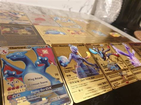 Metal Pokemon Cards Gold Steel Custom Pokemon Cards Etsy