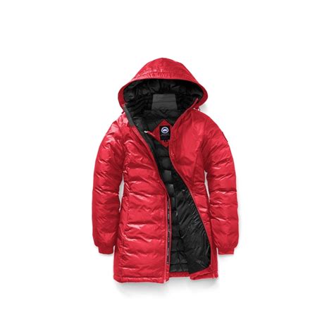 Canada Goose Ladies Camp Hooded Jacket In Red