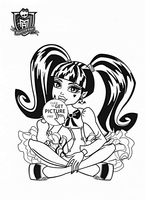 draculaura monster high coloring page  kids  girls coloring