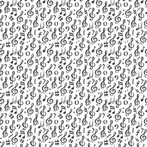 note seamless pattern vector illustration hand drawn sketched doodle  notes symbols