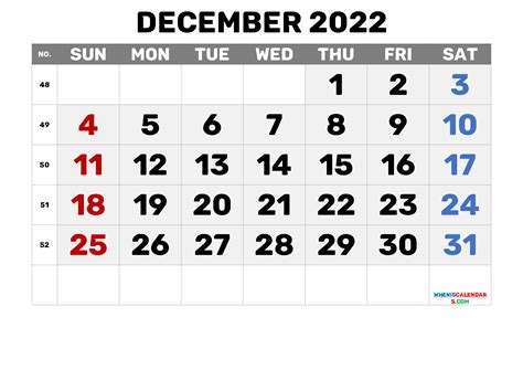 printable calendar december      printable