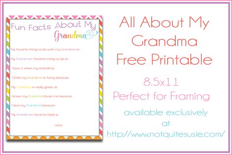 fun facts  grandma printable  mothers day   susie