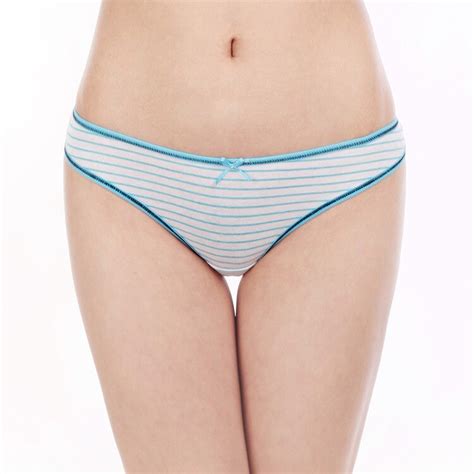 lgfdwab113 girls cotton navy blue stripes underwear thongs female