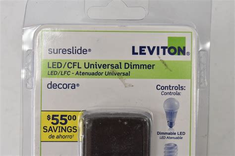 leviton sureslide ledcfl univeral dimmer    pb black ebay