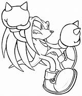 Knuckles Coloring Pages Sonic Printable Color Getcolorings sketch template