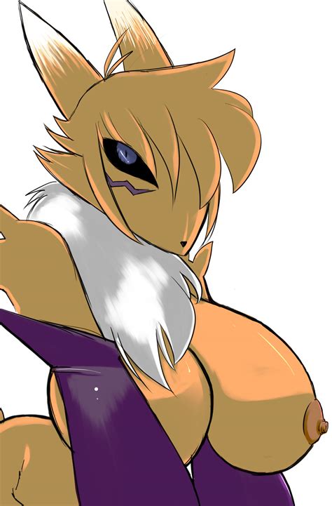 Rule 34 Anthro Black Sclera Breasts Color Digimon Female Female Only