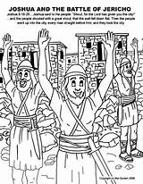 Jericho Joshua Mewarnai Alkitab Streams Sekolah Minggu Tembok Yerikho Moses Spies Fought Dominical sketch template