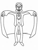 Vampire Coloring Pages Dracula Count Cartoon Outline Clipart Printable Cliparts Kids Print Simple Library Monster Popular sketch template