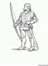 Soldati Cavalieri Guerre Archer sketch template