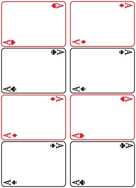 blank playing card template   templates ideas