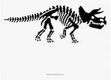 Dinosaur Triceratops Skeleton Footprints Bones Pngitem sketch template