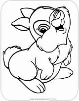 Thumper Coloring Pages Bambi Disneyclips Disney Cute Printable Princess sketch template
