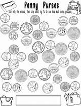 Coloring Pages Coin Money Color Kindergarten Coins British Worksheet Colouring Worksheets Bag Math Fake Scribd Pennies Counting Choose Board Template sketch template
