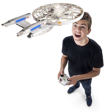 air hogs star trek uss enterprise rc flying drone lights sounds boy toy gift ebay remote