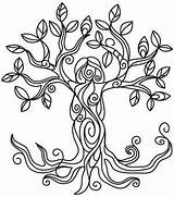 Coloring Pages Pagan Goddess Tree Wiccan Clipart Printable Embroidery Adult Adults Designs Lebensbaum Tattoo Clip Life Patterns Colouring Lebens Baum sketch template