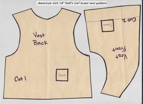 adorable girl scout daisy vest pattern  american girl dolls