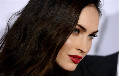 Wallpaper Megan Fox Megan Fox Look Red Lips Face Actress